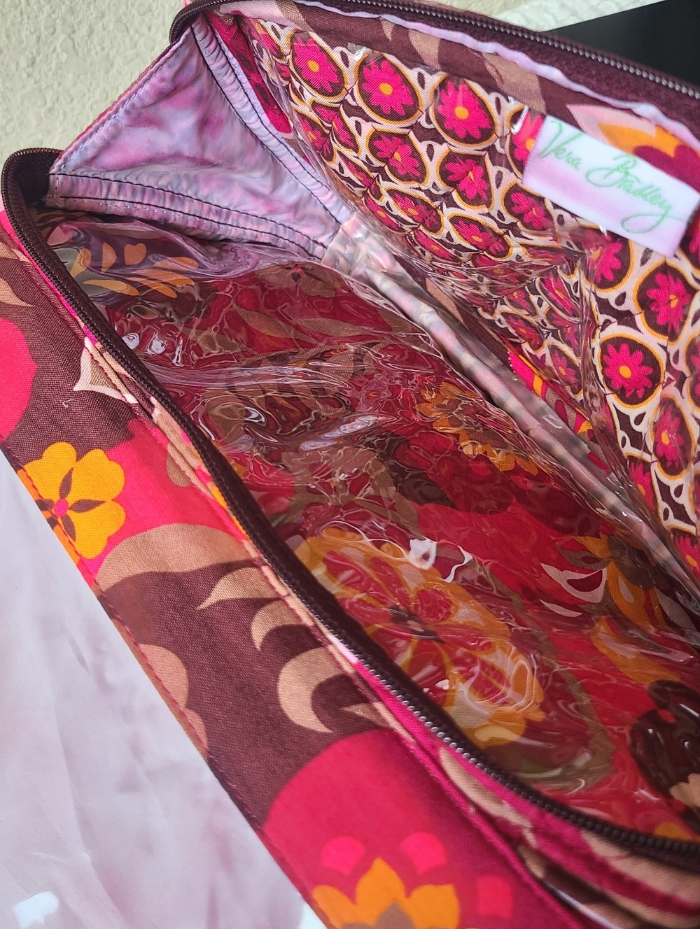 Vera Bradley Quilted Floral Weekender Bag Travel Bag - Picture 10 of 11